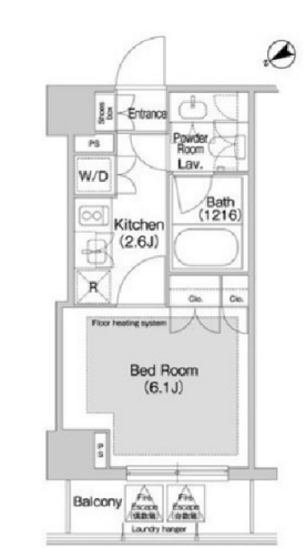 コンフォリア日本橋人形町イースト　305号室　間取り