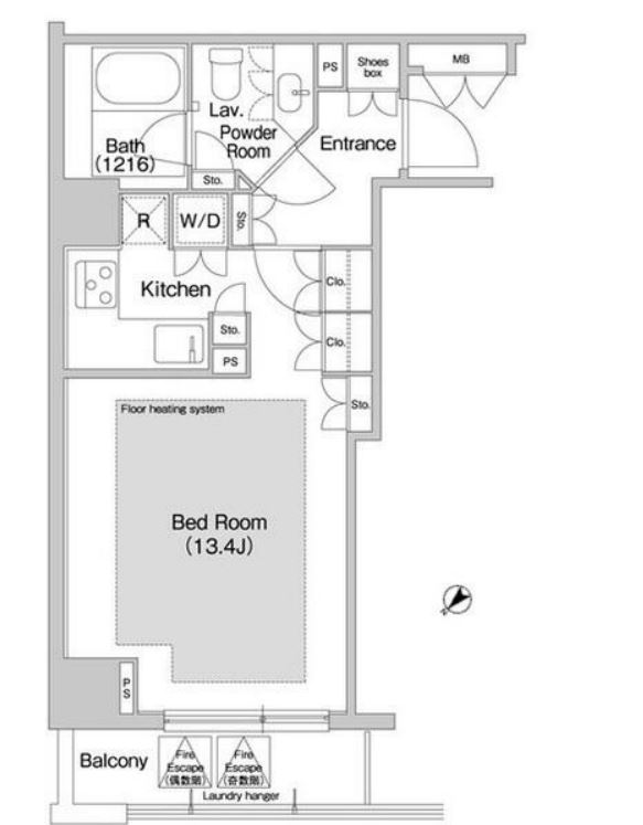 コンフォリア日本橋人形町イースト　307号室　間取り