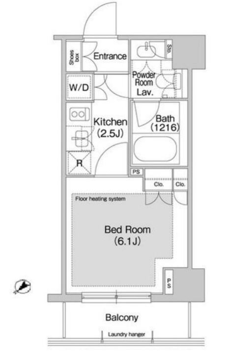 コンフォリア日本橋人形町イースト　804号室　間取り