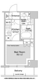 コンフォリア日本橋人形町イースト　804号室　間取り