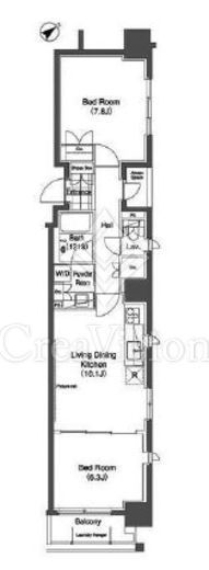 コンフォリア日本橋人形町　802号室　間取り