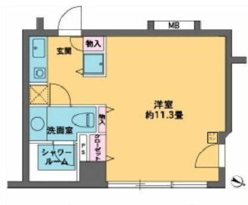 カスタリア水天宮２　603号室　間取り