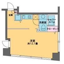カスタリア水天宮2　804号室　間取り
