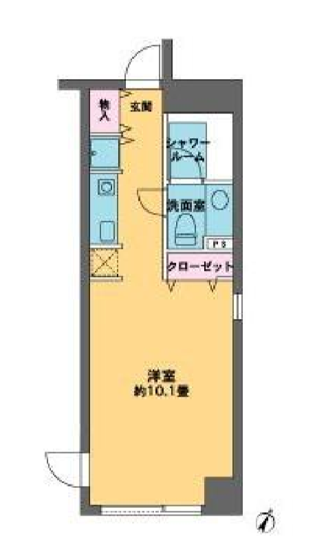 カスタリア水天宮　707号室　間取り