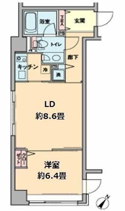 カスタリア水天宮　304号室　間取り