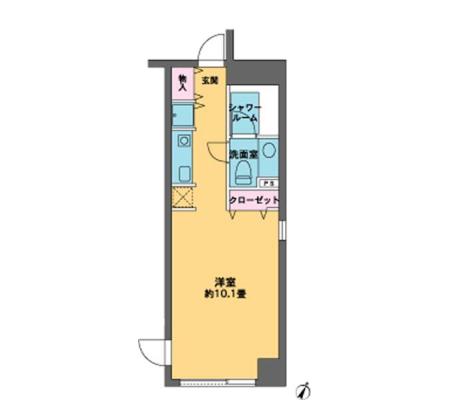カスタリア水天宮　707号室　間取り