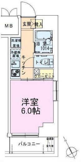 茅場町レジデンス壱番館　701号室　間取り
