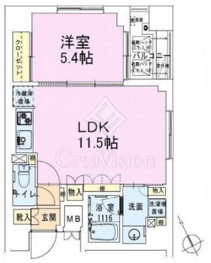 茅場町レジデンス壱番館　403号室　間取り