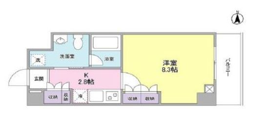 恵比寿三田レジデンス　406号室　間取り