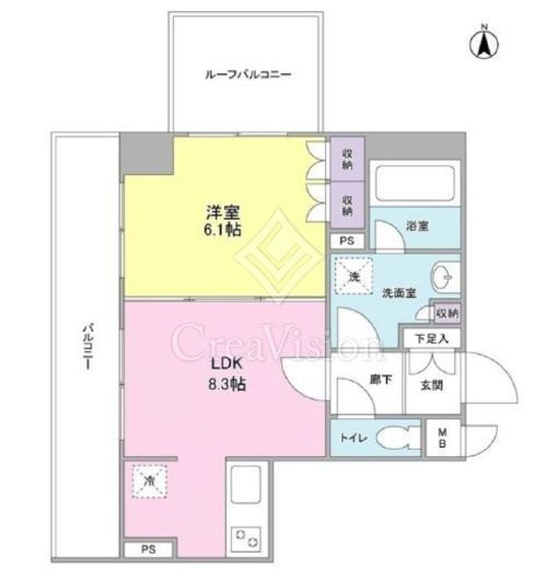 恵比寿三田レジデンス　509号室　間取り