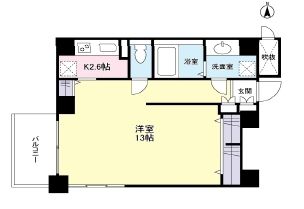 恵比寿三田レジデンス　509号室　間取り