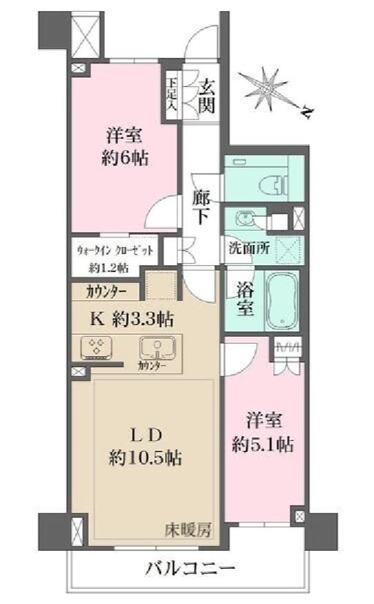 ザ・パークハウス諏訪山　204号室　間取り