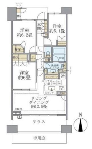ブリリア品川中延　109号室　間取り