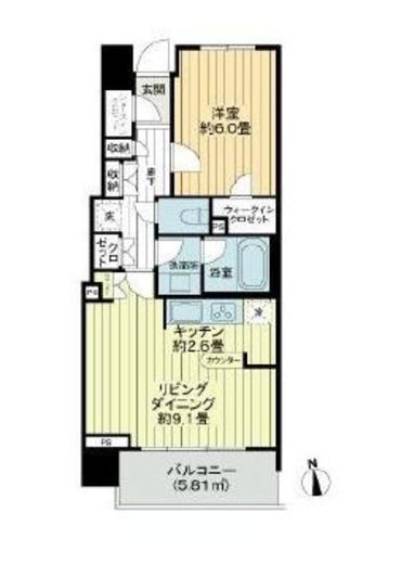 ルジェンテ白金台　502号室　間取り