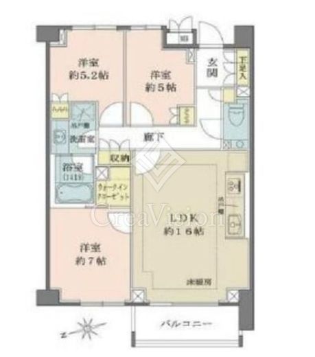 パークハウス市谷仲之町　311号室　間取り