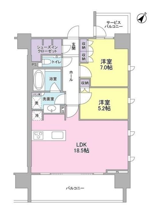 ブランズ島津山　302号室　間取り