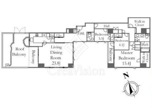 ホーマットロイヤル　2F1号室　間取り