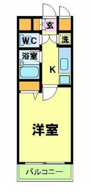 エルフラット高輪台　103号室　間取り