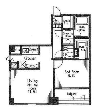 パークハビオ京橋　1101号室　間取り