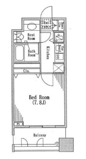 パークハビオ京橋　804号室　間取り