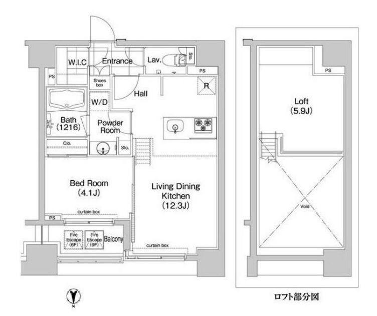 コンフォリア新川　901号室　間取り