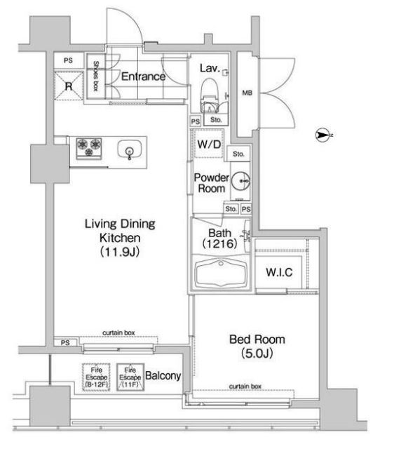 コンフォリア新川　1002号室　間取り