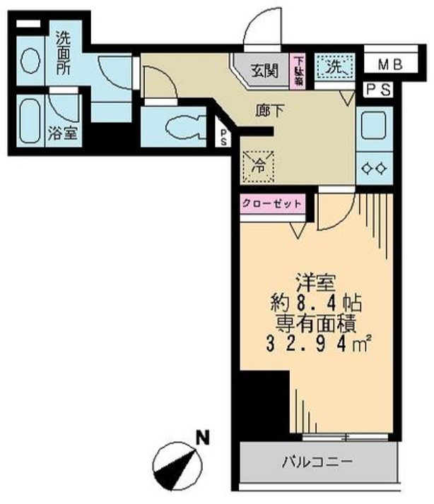 アーク銀座京橋　805号室　間取り