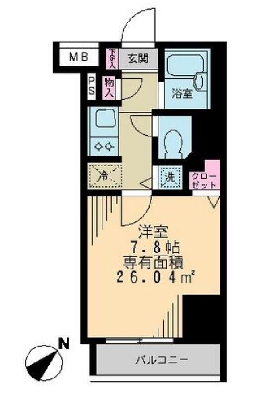 アーク銀座京橋　206号室　間取り