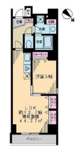 アーク銀座京橋　1102号室　間取り