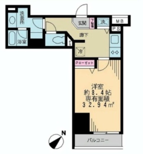アーク銀座京橋　505号室　間取り