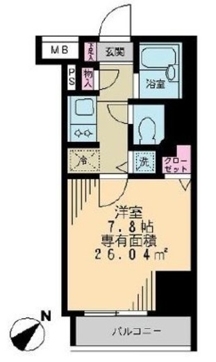 アーク銀座京橋　606号室　間取り