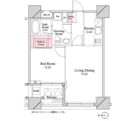 パークキューブ八丁堀　503号室　間取り