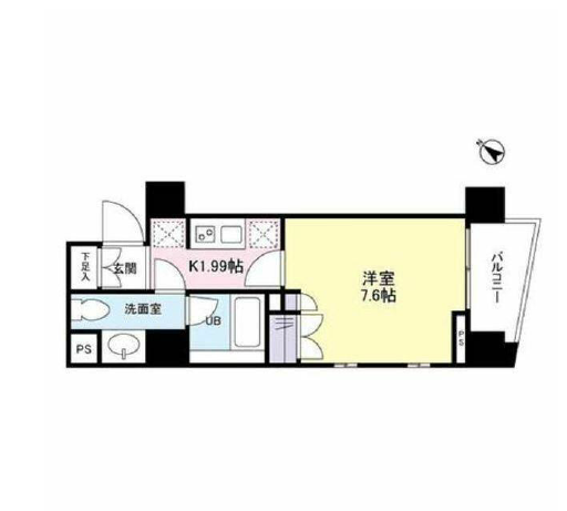 日本橋ミスモ　205号室　間取り