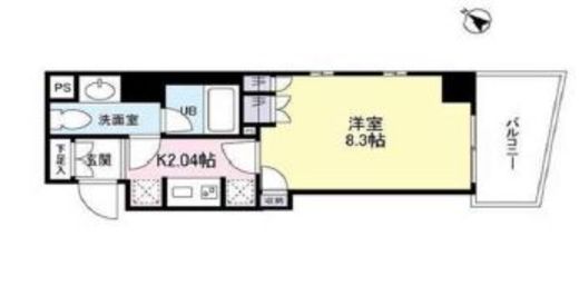 日本橋ミスモ　403号室　間取り