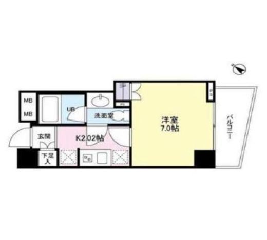 日本橋ミスモ　704号室　間取り