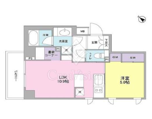 日本橋ミスモ　602号室　間取り