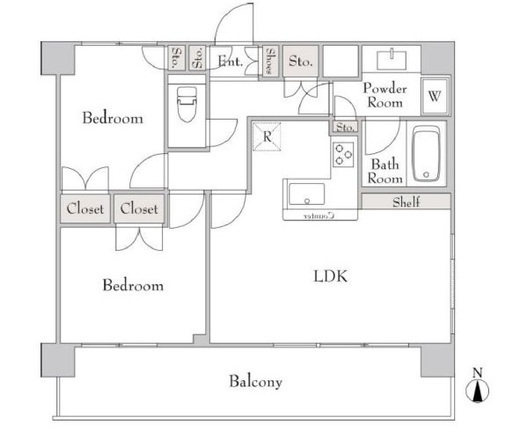 BluRock秋葉原　1101号室　間取り