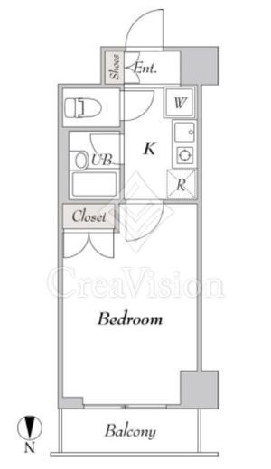 BluRock秋葉原　412号室　間取り