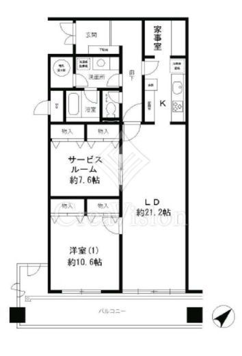 西新橋アルファレジデンス　1604号室　間取り