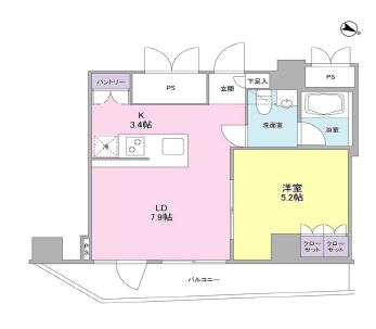 ステイレジデンス西新宿　1102号室　間取り