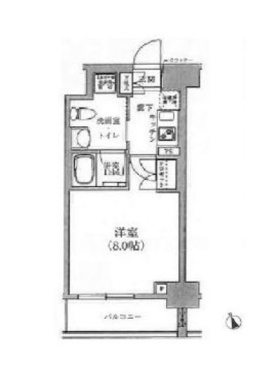 ホームズR四谷　503号室　間取り