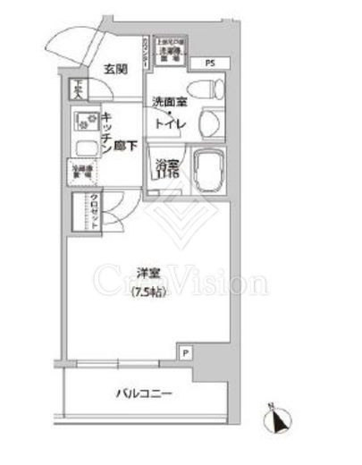 ホームズR四谷　701号室　間取り