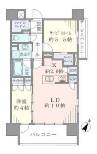 イニシアイオ西麻布　1106号室　間取り