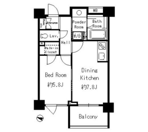 パークキューブ本郷　502号室　間取り