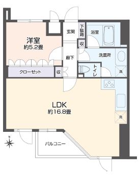リエトコート四谷　407号室　間取り