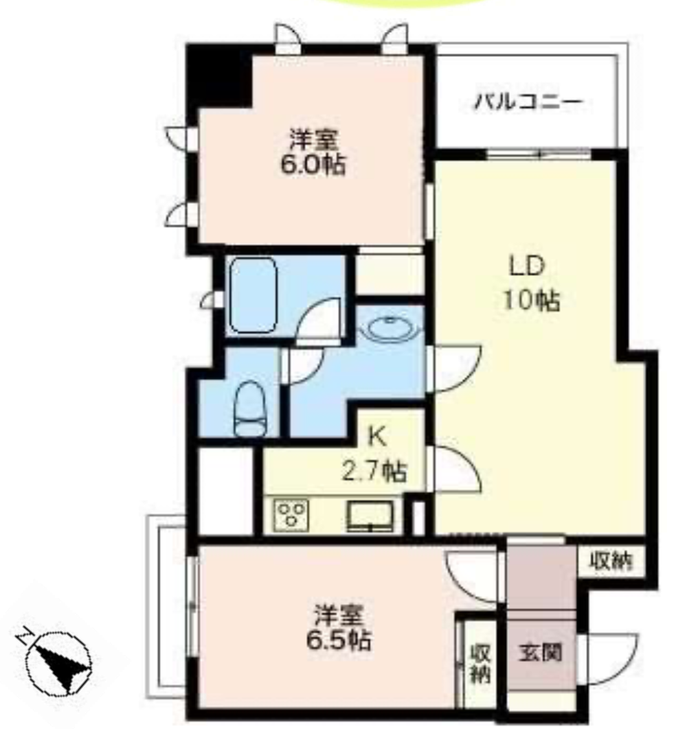 エスティメゾン五反田　1304号室　間取り