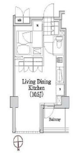 アパートメンツ元麻布内田坂　302号室　間取り