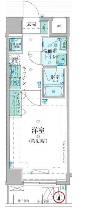 リヴシティ清澄白河　702号室　間取り