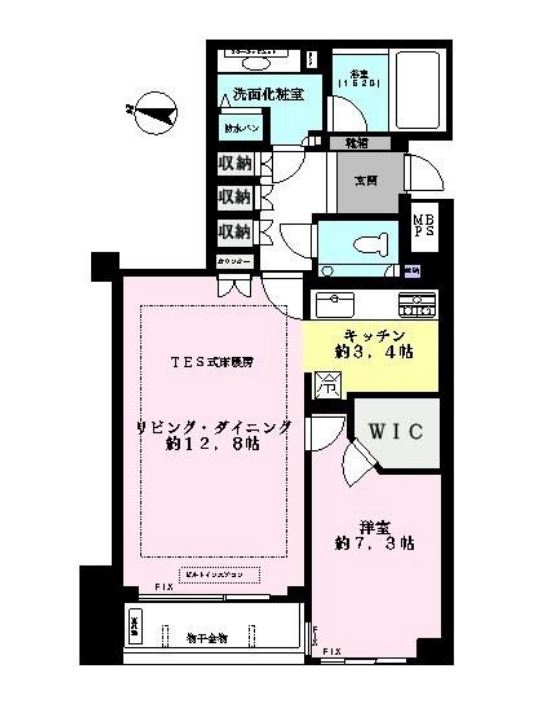 高輪ソルステージュ　402号室　間取り