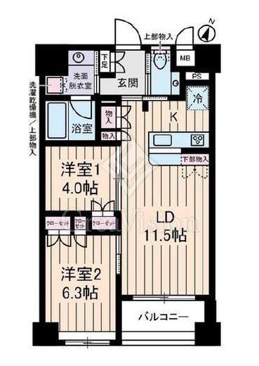 オーベルジュ日本橋　603号室　間取り
